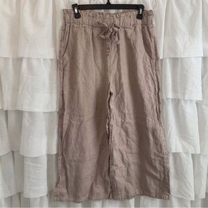 Cloth & Stone Linen Crop Pants Medium